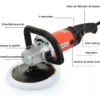 Pulidora rotativa 1400W para acabados profesionales
