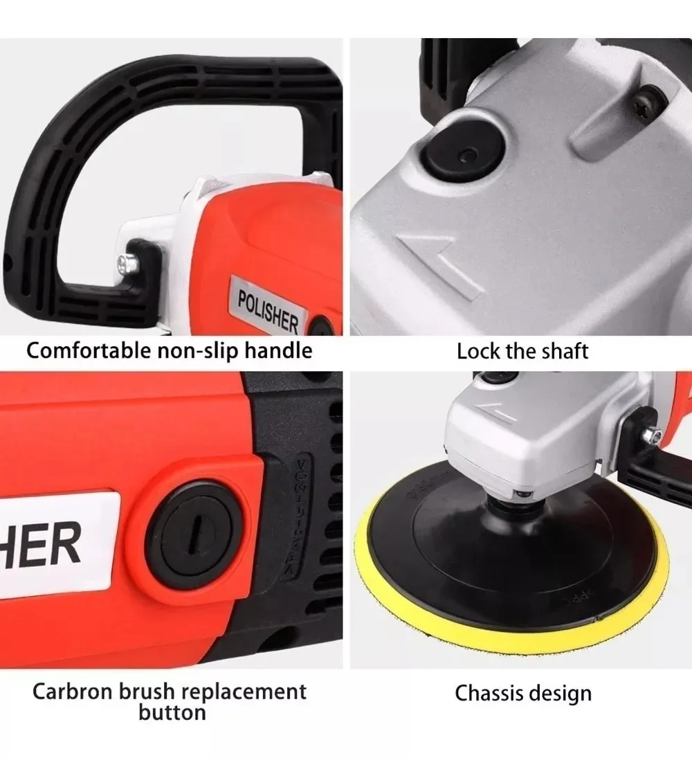 Pulidora rotativa 1400W para acabados profesionales - Imagen 3