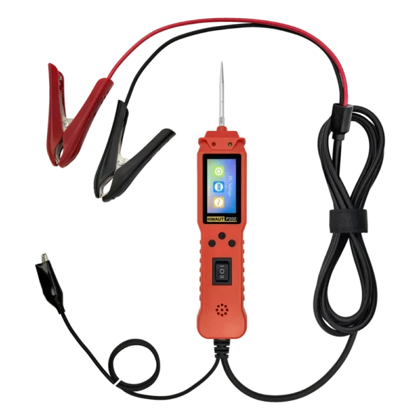 Probador de circuito automotriz 12 24V P100 P200, sonda de circuito de potencia, probador eléctrico, prueba de lámpara de voltaje de continuidad con Cable de luz de 2M