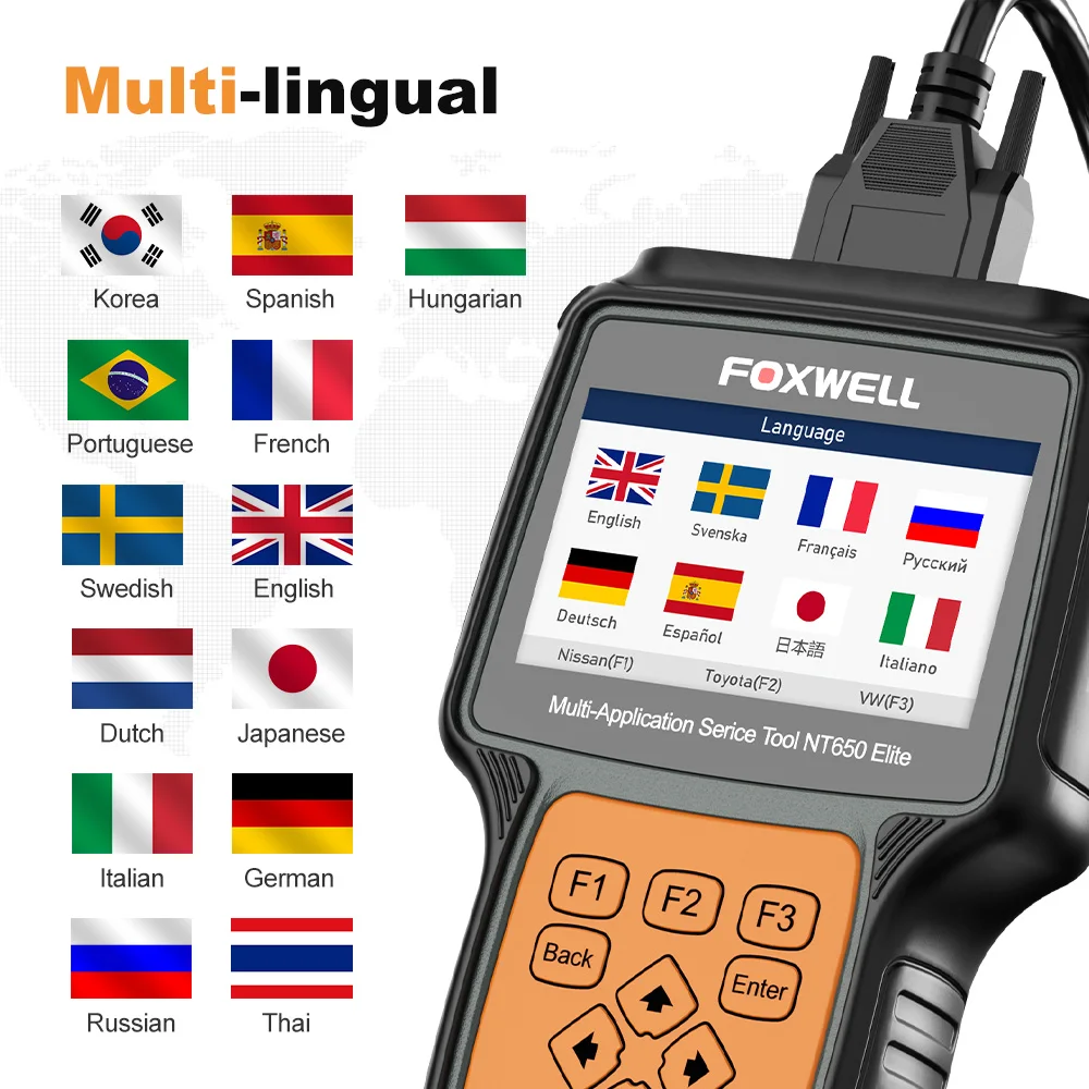 FOXWELL NT650 Elite inalámbrico OBD2 escáner automotriz profesional - Imagen 6