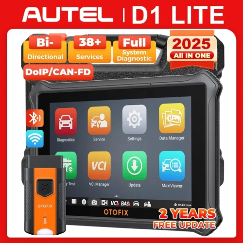 Escáner OBD2 automotriz OTOFIX D1 Lite, actualización de 2 años, Control bidireccional, herramienta de escaneo de diagnóstico de todos los sistemas, FCA SGW CAN FD y DoIP
