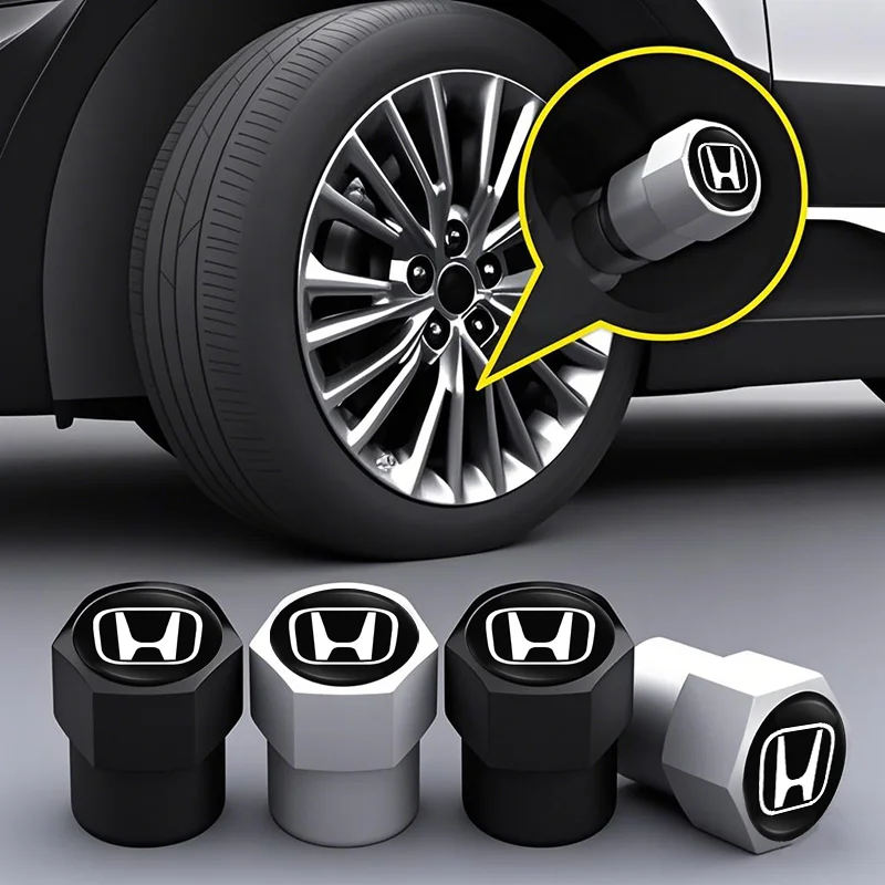 Tapa de válvula de rueda de neumático de coche, accesorios para Honda Civic Fit Jazz Accord Pilot CR-V Odyssey Passport City Shuttle HR-V