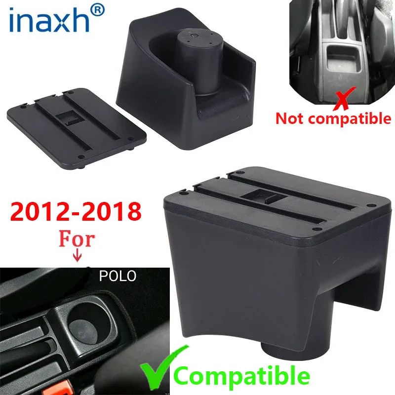 Reposabrazos para Volkswagen POLO nuevo para VW POLO Mk5 6R Vento, caja de reposabrazos para coche, caja de almacenamiento de piezas interiores, accesorios para coche 2012-2018USB - Imagen 2