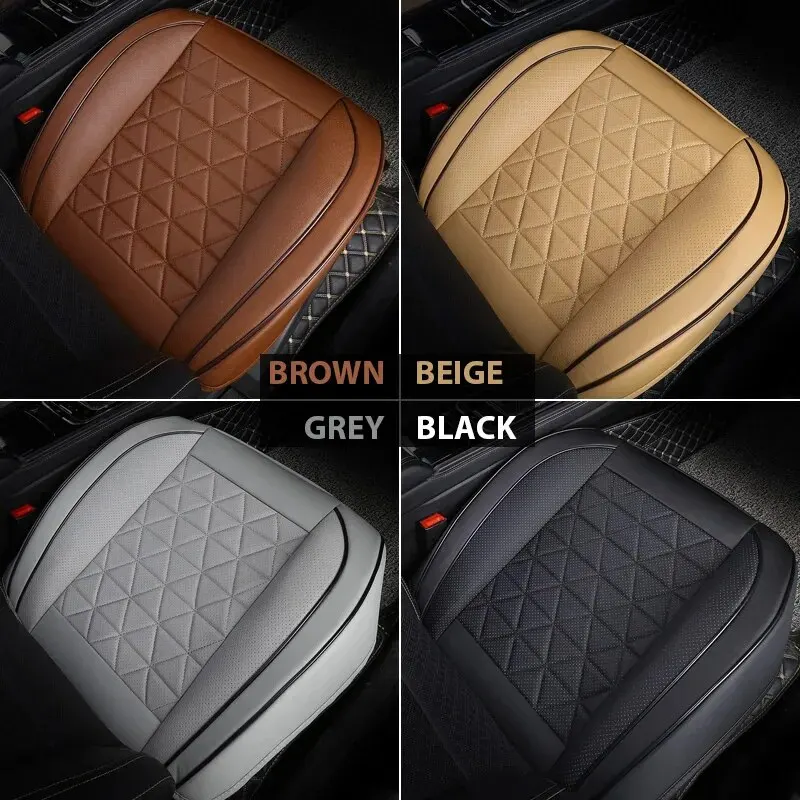 Nueva funda delantera para asiento de coche, cojín para asiento de coche de cuero PU, Protector de asiento de automóvil, alfombrilla Universal para silla de coche, accesorios para automóvil