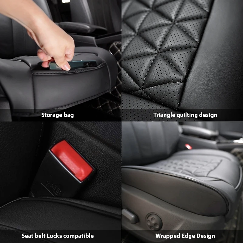 Nueva funda delantera para asiento de coche, cojín para asiento de coche de cuero PU, Protector de asiento de automóvil, alfombrilla Universal para silla de coche, accesorios para automóvil - Imagen 3