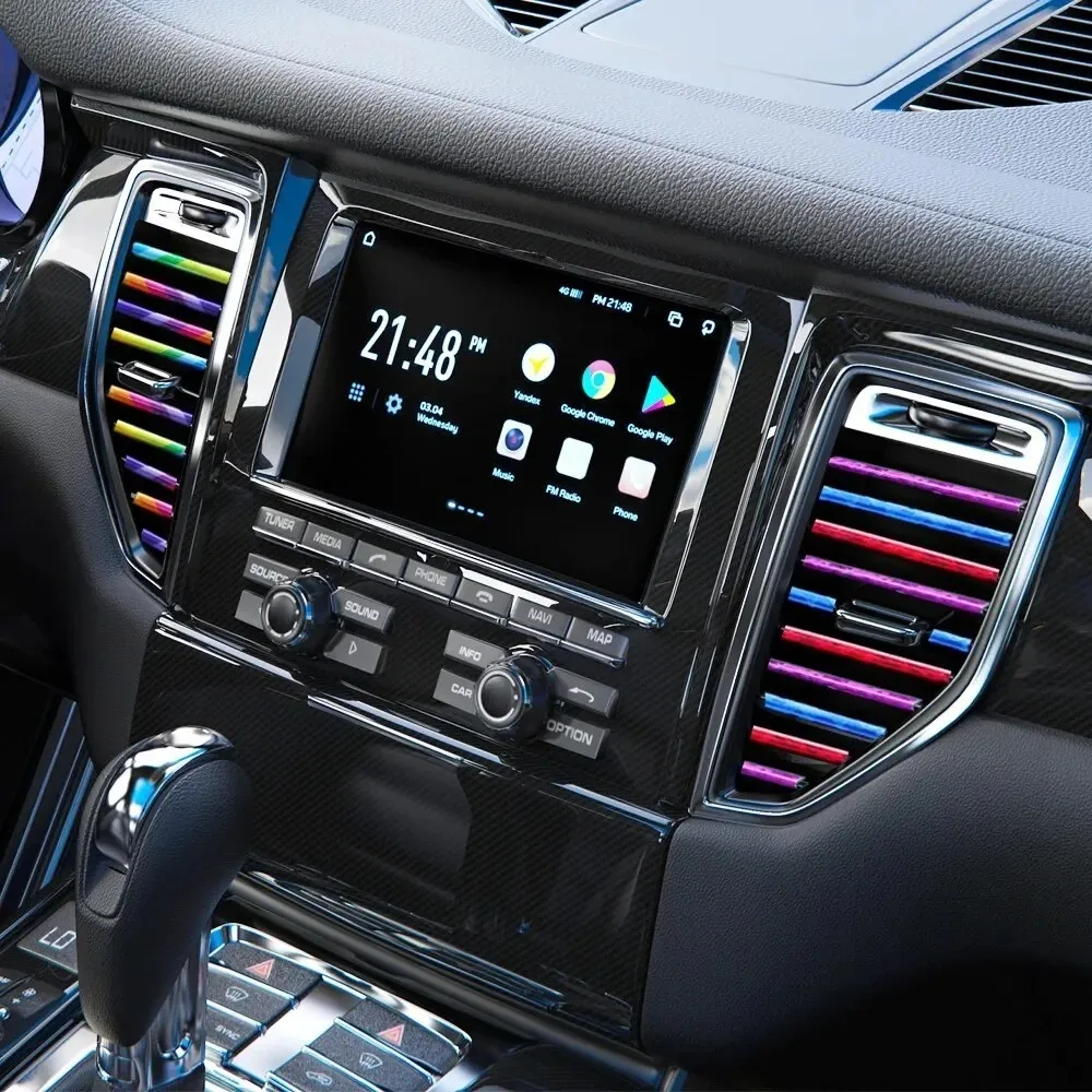 Decoración de rejilla de ventilación de coche pegatina embellecedora estilo U tira decorativa de salida de aire acondicionado decoración de coche - Imagen 2