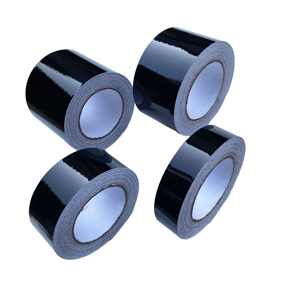 Cinta de envoltura de vinilo negro brillante, lámina de envoltura de coche para embellecedor de ventana, película de protección de puerta