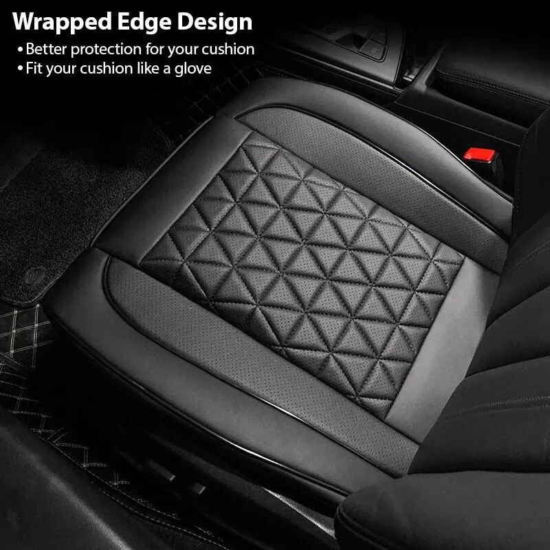 Nueva funda delantera para asiento de coche, cojín para asiento de coche de cuero PU, Protector de asiento de automóvil, alfombrilla Universal para silla de coche, accesorios para automóvil - Imagen 2